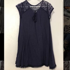 Francescas Navy blue short sleeve dress